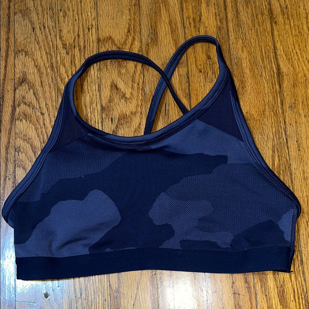 Aerie Chill Play Move Women's Navy Blue Strappy Sports Bra Size Medium - Picture 5 of 6